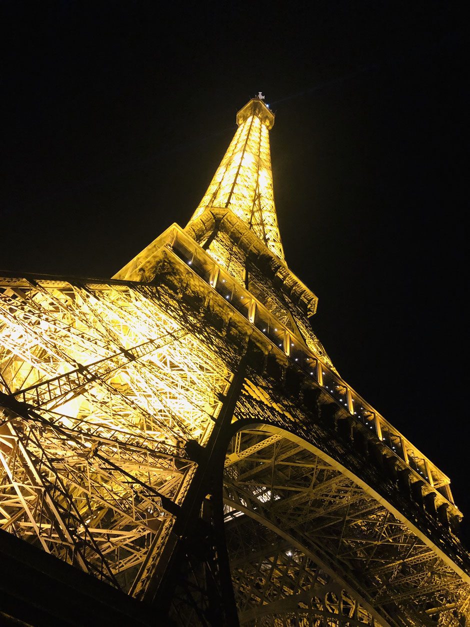 The Eiffel Tower at night